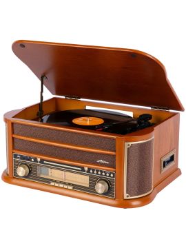 Виниловый проигрыватель Alive Audio OLDTIMER Wood с FM-приемником