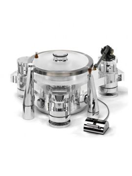 Виниловый проигрыватель Transrotor TOURBILLON FMD с тонармом Transrotor TRA9 Black, MC головкой Transrotor Figaro, Блоком питания Konstant FMD и хромированным прижимным диском