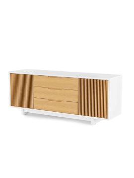 Подставка BDI Vertica satin white/white oak (8558)