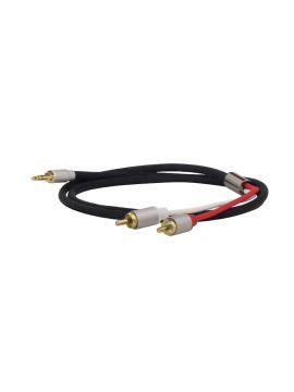 Кабель межблочный аудио Dynavox Cinchkabel Stereo 3.5Jack-2RCA 5.0m (207386)