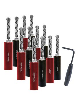 Комплект коннекторов AudioQuest SureGrip 100 BFA/Banana Silver, 12 шт