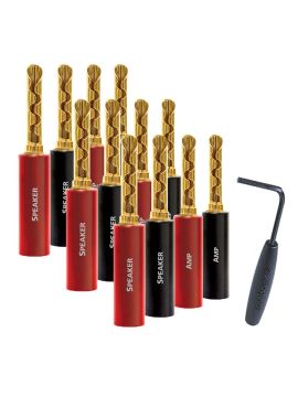 Комплект коннекторов AudioQuest SureGrip 100 BFA/Banana Gold, 12 шт