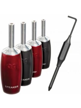 Комплект коннекторов AudioQuest SureGrip 1000 - BANANA Silver, 6 шт