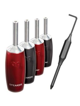 Комплект коннекторов AudioQuest SureGrip 500 - BANANA Silver, 4 шт