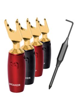 Комплект коннекторов AudioQuest SureGrip 500 - SPADE Gold, 4 шт