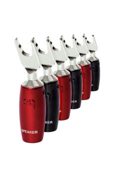 Комплект коннекторов AudioQuest SureGrip 1000 - SPADE Silver, 6 шт