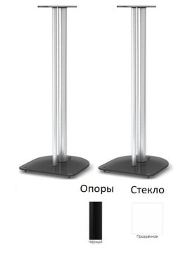 Стойки под акустику MD 203-700 (черный/прозрачное стекло)