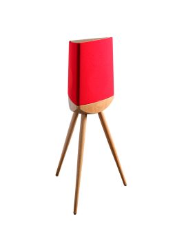 Полочная акустика Lyngdorf Cue-100 red with wood base